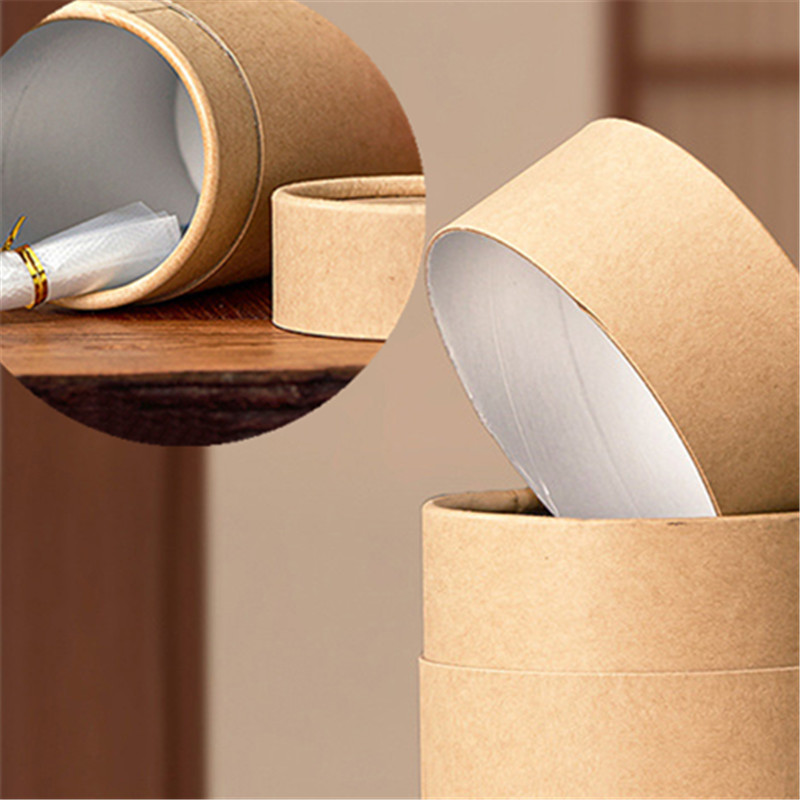 Coffee Tea Containers - หลอดกระดาษคราฟท์ทรงกลมแบบใหม่ 1 ชิ้น สำหรับบรรจุภัณฑ์น้ำมันหอมระเหย ชา กาแฟ