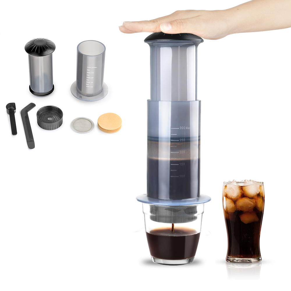 Aeropress Coffee Maker - เครื่องชงกาแฟเอสเพรสโซแบบพกพา กาเฟรนช์เพรส หม้อกาแฟสำหรับเครื่อง AeroPress พร้อมชุดกระดาษกรอง