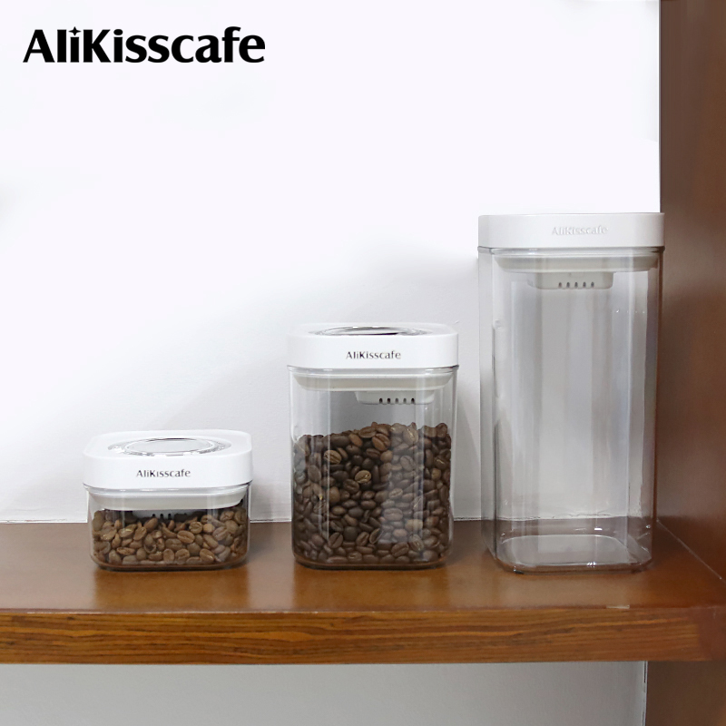 Coffee Tea Containers - AliKisscafe กาแฟ Bean คอนเทนเนอร์สูญญากาศปิดผนึกถัง Jar กระป๋องชา