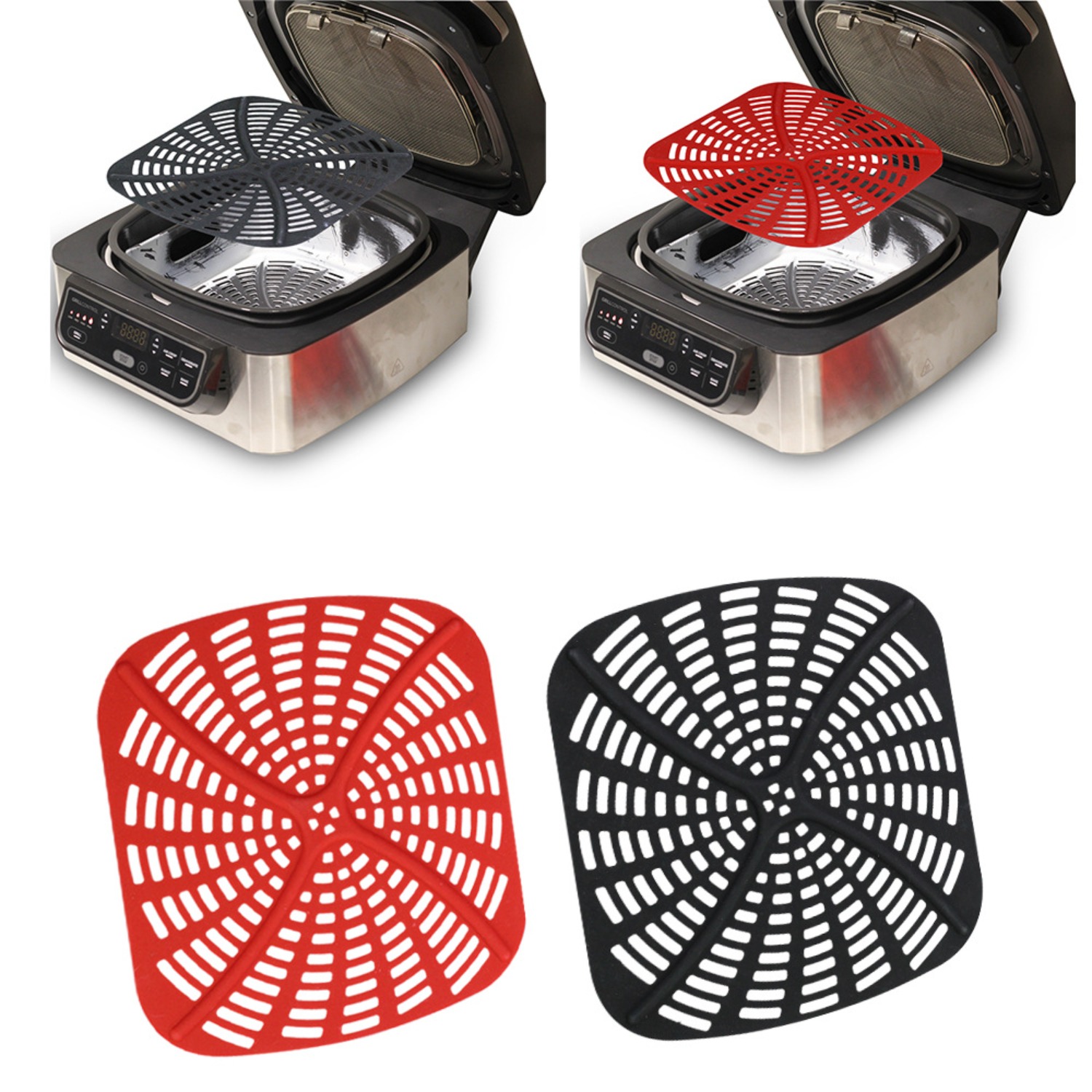 Ninja Air Fryer Af300 - ชุดซิลิโคนรองอบแบบใช้ซ้ำได้ 2 ชิ้น สำหรับ Ninja Foodi