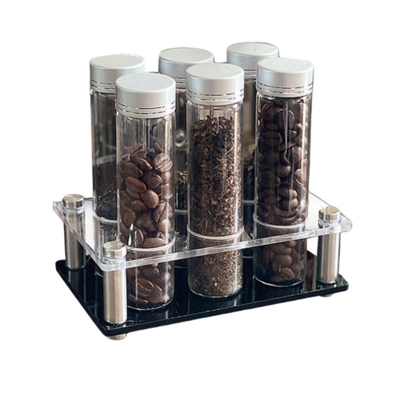 Coffee Tea Containers - เมล็ดกาแฟคอนเทนเนอร์แบบพกพา Coffee Storage Jar ชั้นวางแก้วชาหลอดขวดซิลิโคนช่องทาง Espresso