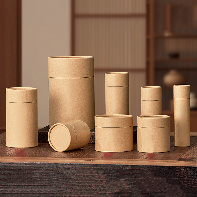 หลอดกระดาษคราฟท์ทรงกลมแบบใหม่  - Coffee Tea Containers บทวิจารณ์และราคา