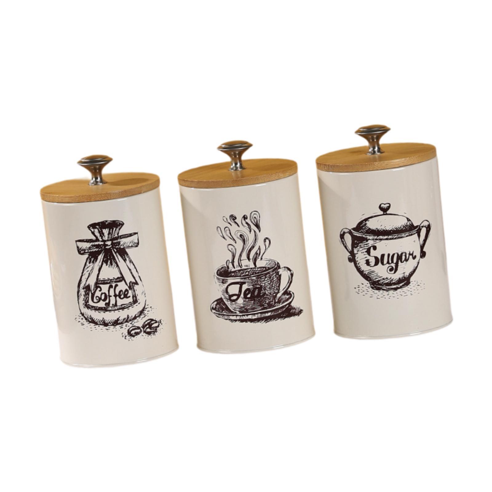 ชุดกระปุกเก็บน้ำตาล ชา กาแฟ สไ - Coffee Tea Canister Set บทวิจารณ์และราคา