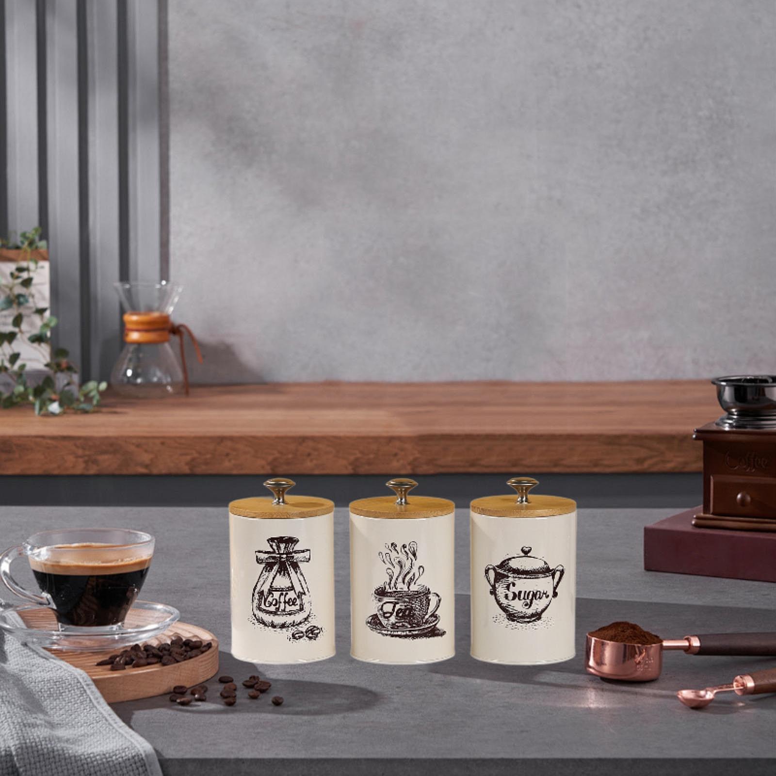 ชุดกระปุกเก็บน้ำตาล ชา กาแฟ สไ - Coffee Tea Canister Set บทวิจารณ์และราคา