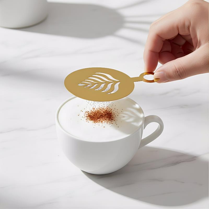 ชุดลายฉลุกาแฟสแตนเลส 4 ชิ้น -  - Coffee Stencil Art บทวิจารณ์และราคา
