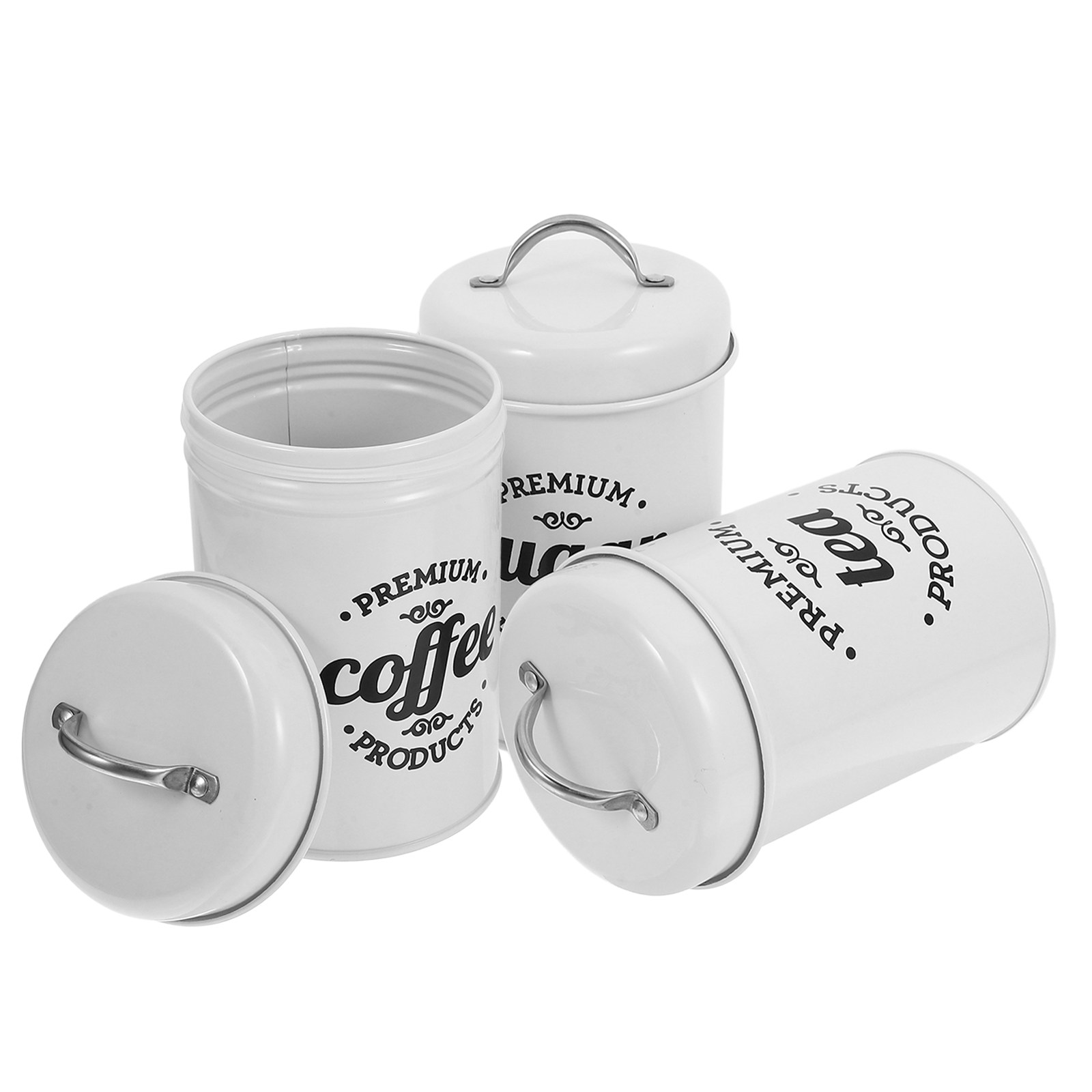ชุดกระป๋องโลหะปิดสนิทสำหรับเก็ - Coffee Tea Canister Set บทวิจารณ์และราคา