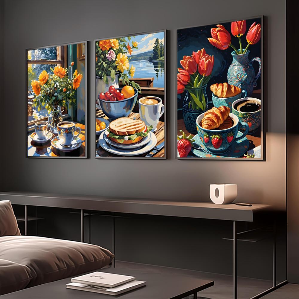 ช่วงบ่ายชา กาแฟ ถ้วย โปสเตอร์  - Wallpaper Coffee And Tea บทวิจารณ์และราคา