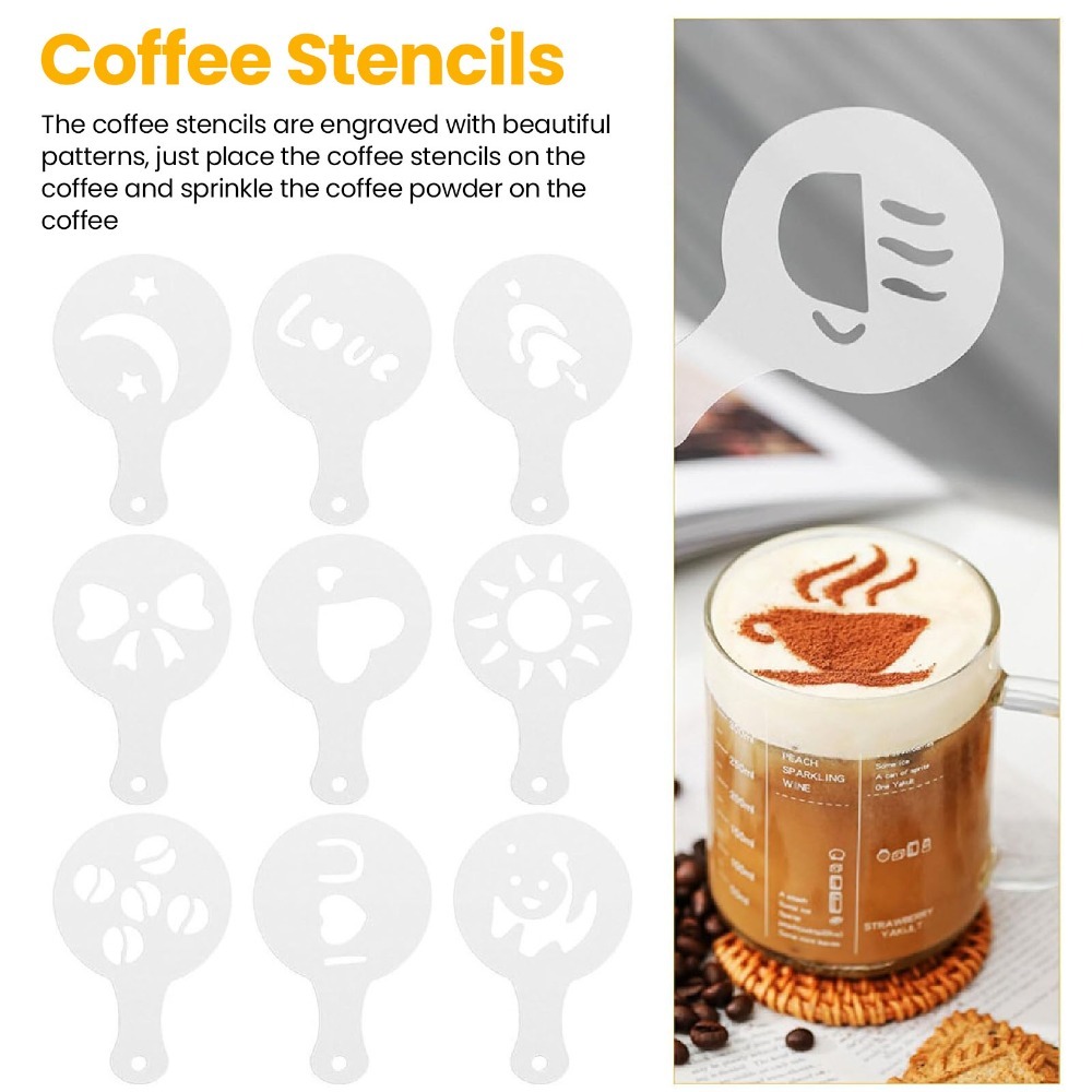 ปากกาลายลาเต้สแตนเลส ดีไซน์พกพ - Coffee Stencil Art บทวิจารณ์และราคา