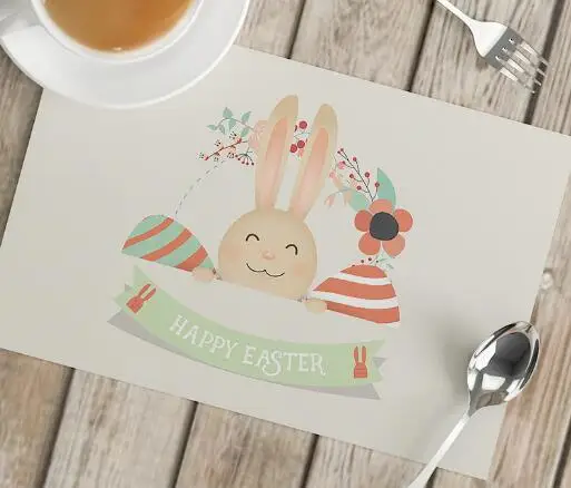 แผ่นรองจานลายการ์ตูนกระต่ายอีส - Coffee Tea Place บทวิจารณ์และราคา