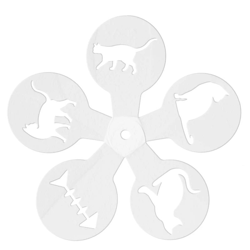 5ชิ้นDIYกาแฟลาเต้ศิลปะS Tencil - Coffee Stencil Art บทวิจารณ์และราคา