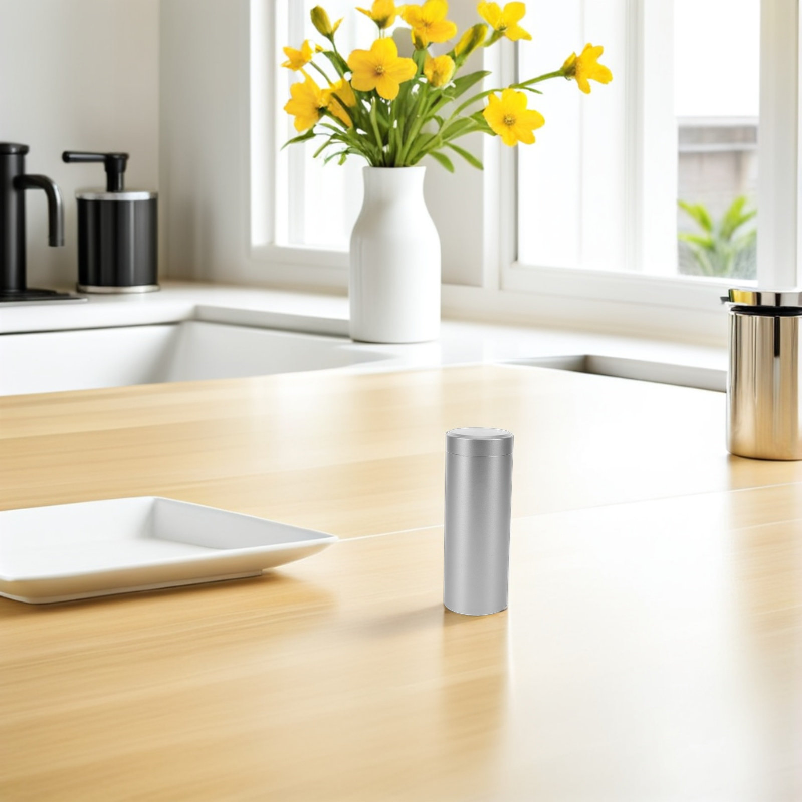 กระป๋องเก็บชาทรงกลมทำจากอะลูมิ - Coffee Tea Containers บทวิจารณ์และราคา
