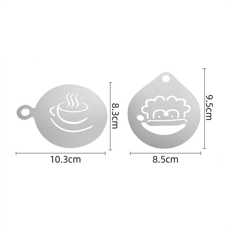 12pcs สแตนเลสสตีล Cafe โฟมแม่แ - Coffee Stencil Art บทวิจารณ์และราคา