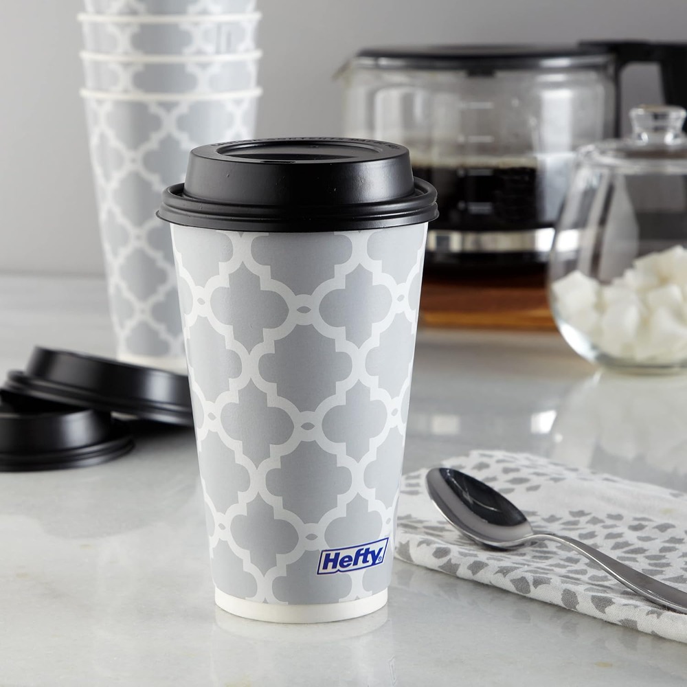 แก้วกระดาษเก็บความร้อนพร้อมฝาป - Wallpaper Coffee And Tea บทวิจารณ์และราคา