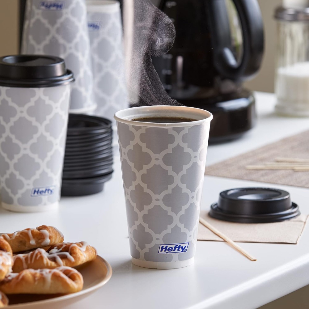 แก้วกระดาษเก็บความร้อนพร้อมฝาป - Wallpaper Coffee And Tea บทวิจารณ์และราคา