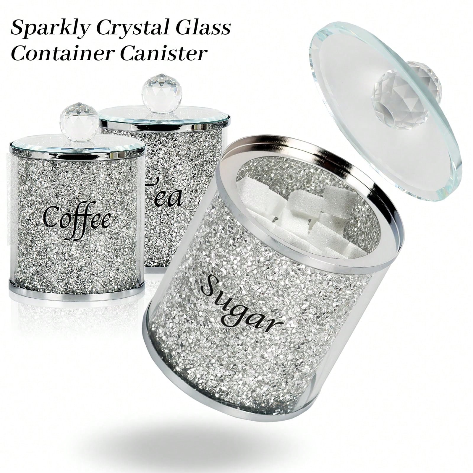 ชุดกระปุกเก็บของในครัวลายเพชรร - Coffee Tea Containers บทวิจารณ์และราคา
