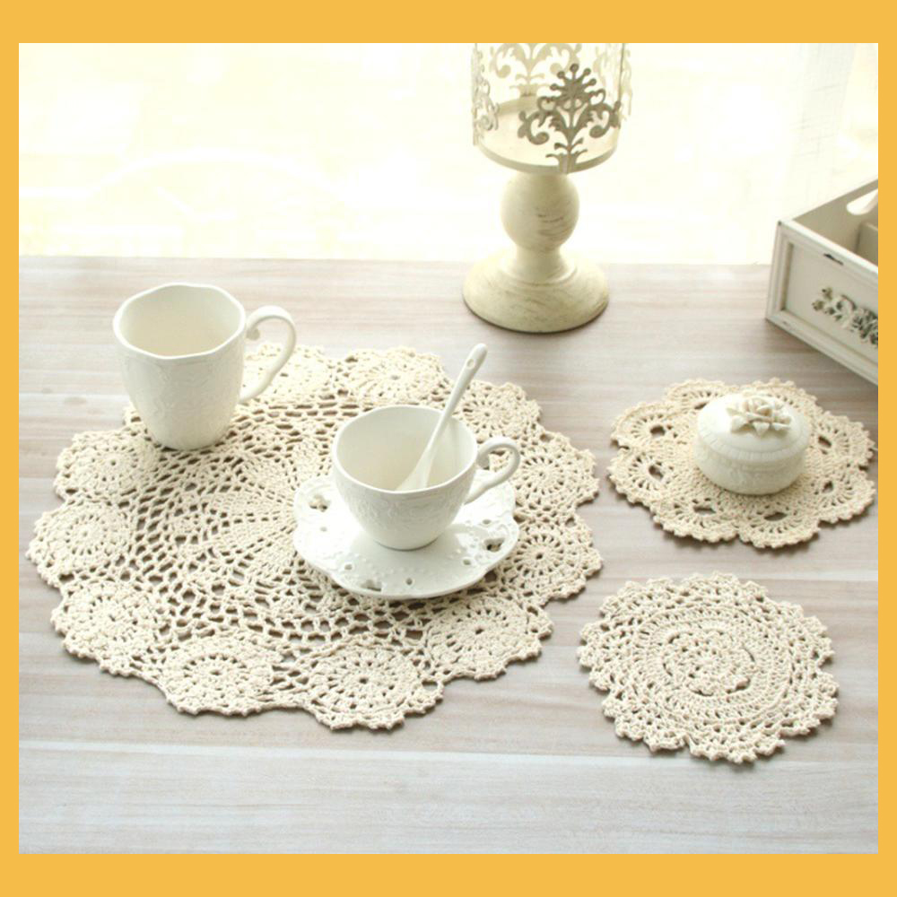 ใหม่ผ้าฝ้าย Placemat ถ้วย Coas - Coffee Tea Place บทวิจารณ์และราคา