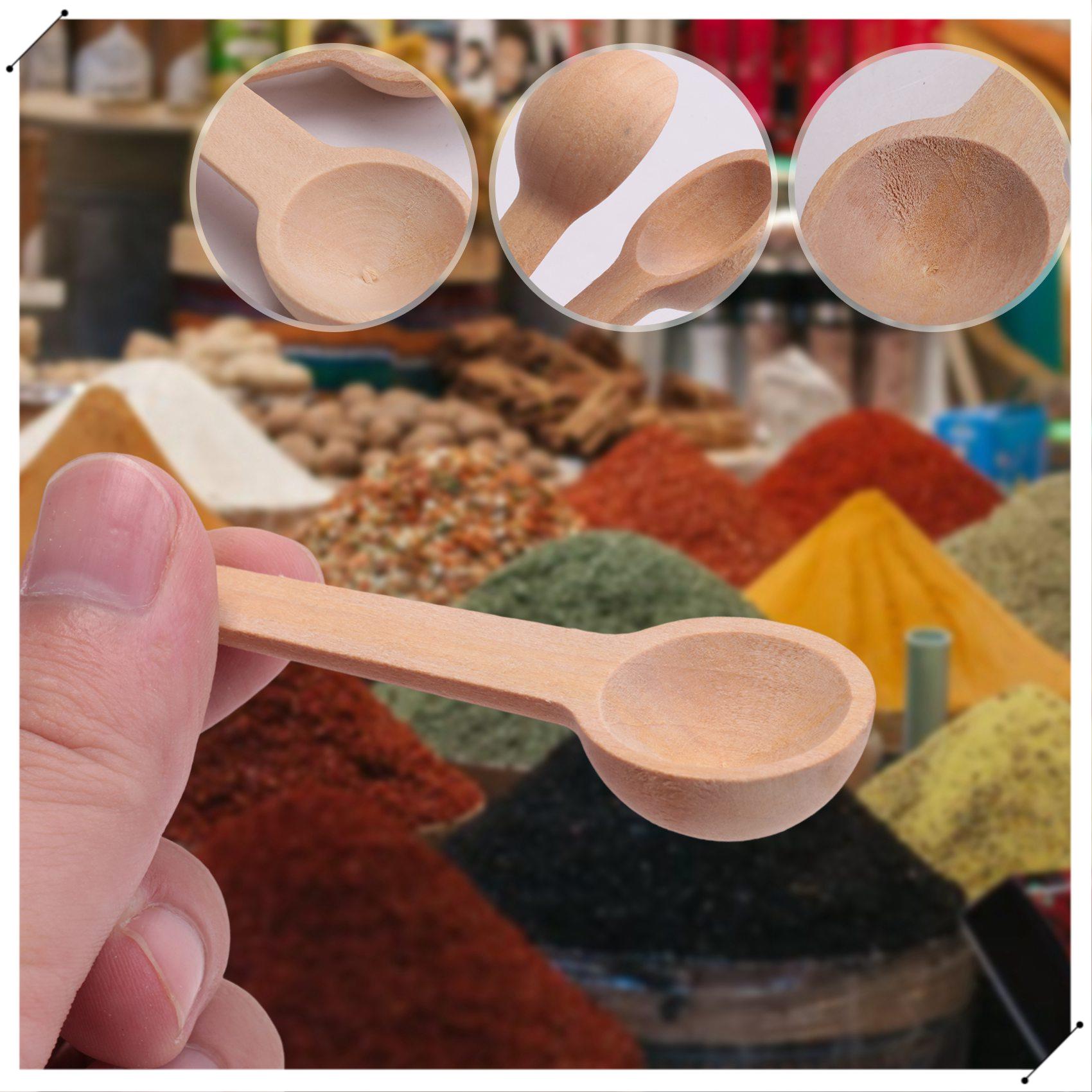 100 ชิ้นมินิไม้ช้อนไม้ขนาดเล็ก - Coffee Tea Equipment บทวิจารณ์และราคา