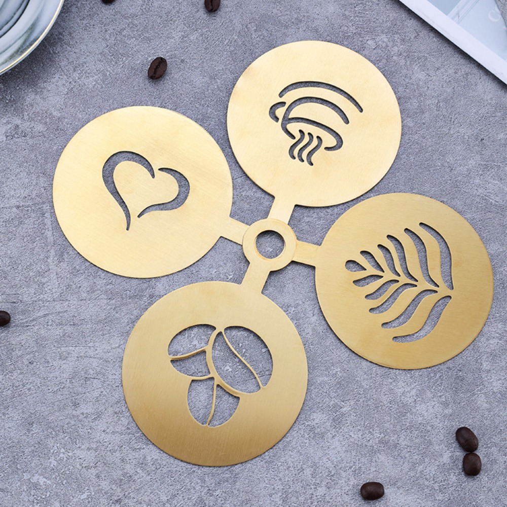แม่พิมพ์ลายกาแฟลาเต้สแตนเลส 4  - Coffee Stencil Art บทวิจารณ์และราคา