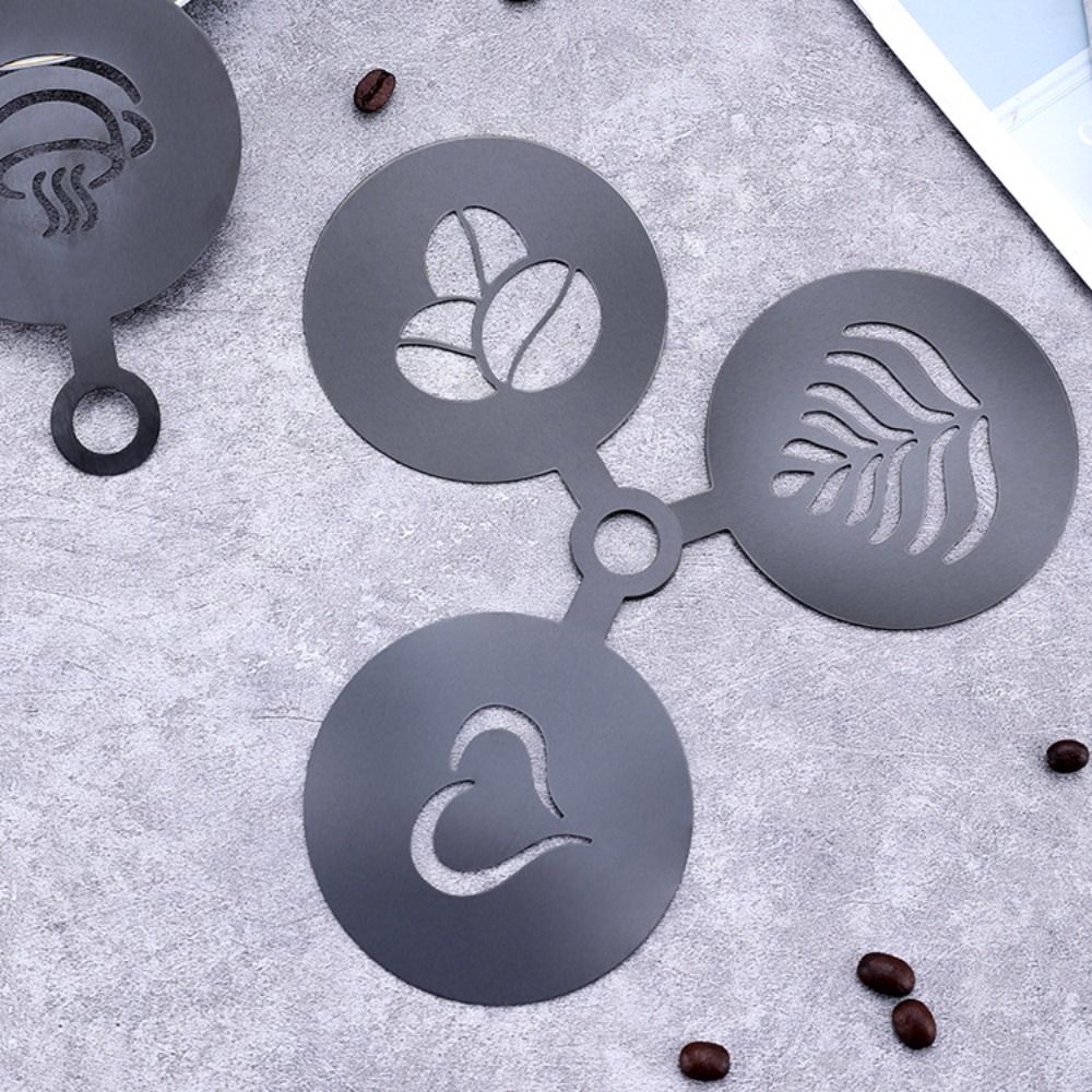 แม่พิมพ์ลายกาแฟลาเต้สแตนเลส 4  - Coffee Stencil Art บทวิจารณ์และราคา