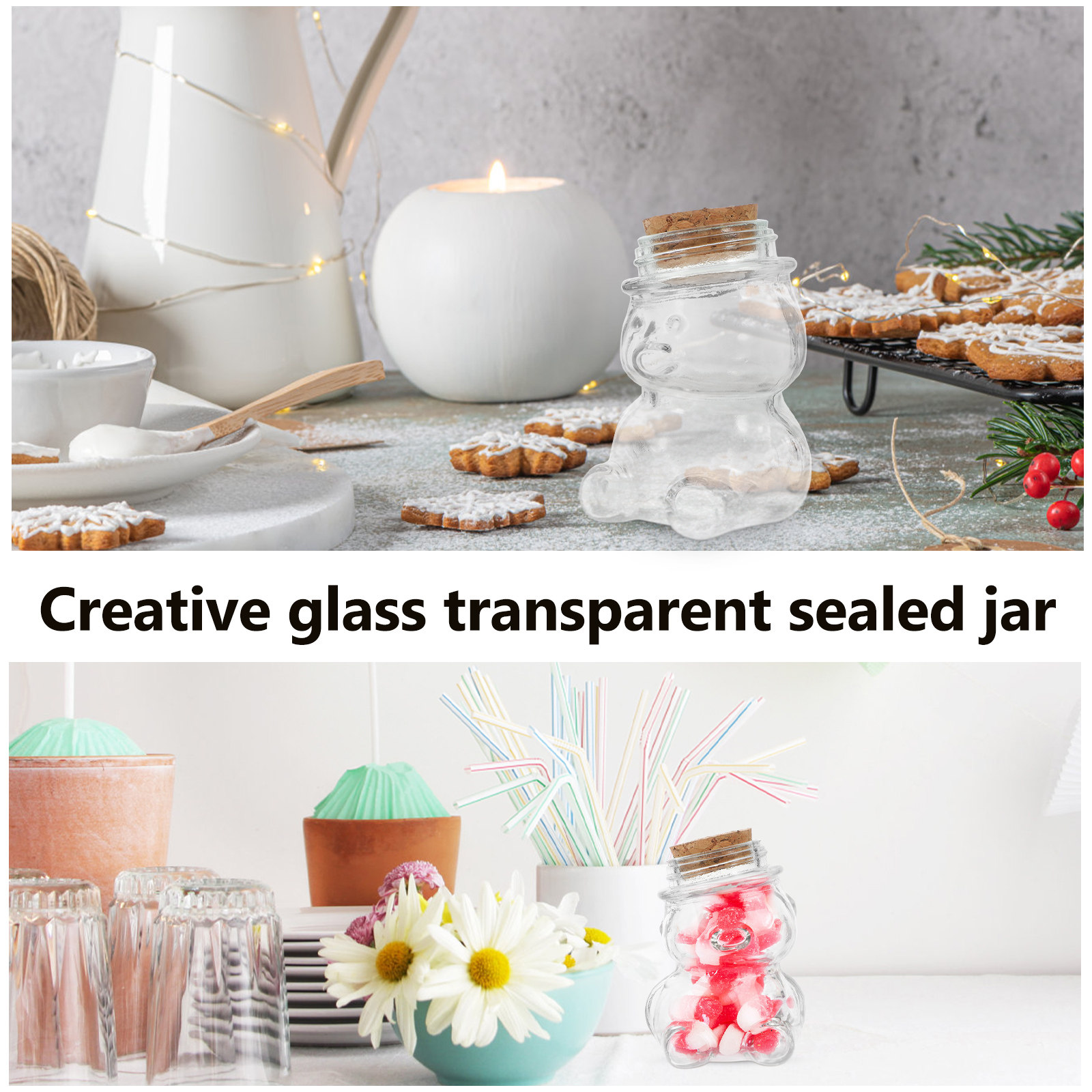ชุดโหลแก้วใส 4 ชิ้น สำหรับเก็บ - Coffee Tea Containers บทวิจารณ์และราคา
