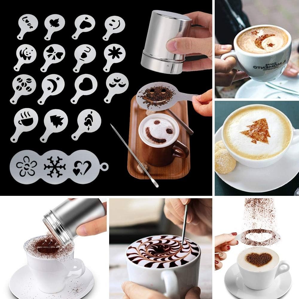 ชุดเครื่องตีฟองนมไฟฟ้า: เครื่อ - Coffee Stencil Art บทวิจารณ์และราคา