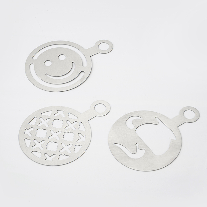 ลายฉลุลาเต้อาร์ตสแตนเลส, แป้งโ - Coffee Stencil Art บทวิจารณ์และราคา