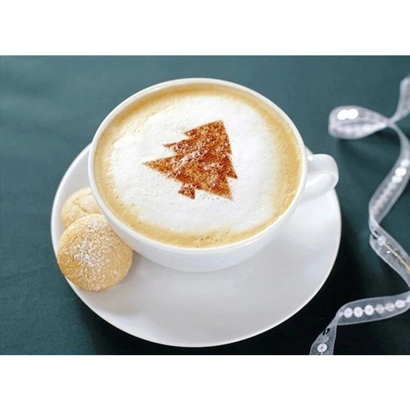 ชุดลายฉลุกาแฟ 16 ชิ้น อุปกรณ์บ - Coffee Stencil Art บทวิจารณ์และราคา
